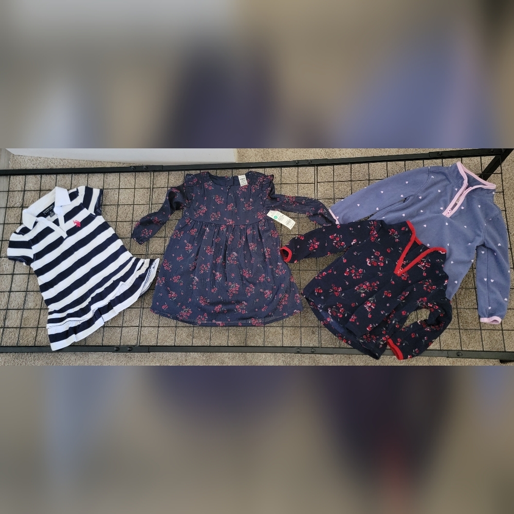 OshKosh B'gosh  & Ralph Lauren Navy and Red Floral Apparel Size 2T Bundle M